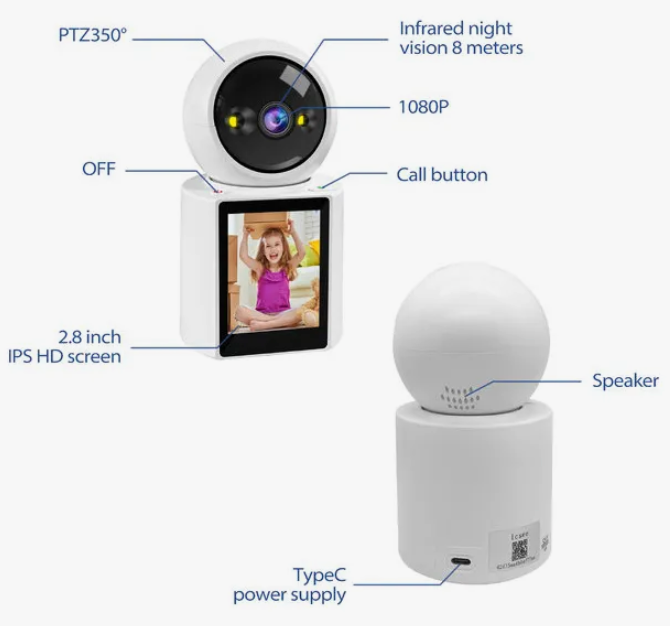 Cámara de seguridad con videollamada bidireccional